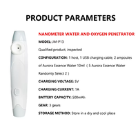Pistolet à oxygène portable, vaporisateur nano brume chaude et froide, équipement de soin de la peau et de beauté pour usage domestique