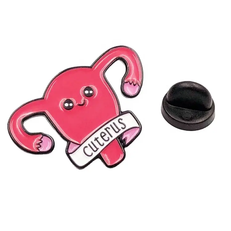 New design metal human organ pink Female uterus lapel pin Medical Feminist badge for Women Doctor Nurse