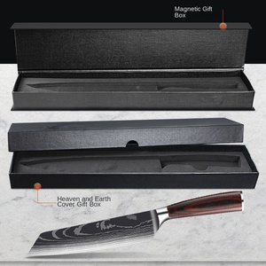 <span class=keywords><strong>Cuchillo</strong></span> de Chef de 8 Pulgadas con Patrón de Damasco Cortado a Láser, Superficie de Acabado Espejo, Diseño Moderno y Simple, Acero Inoxidable para Uso en la Cocina - Product Image 3