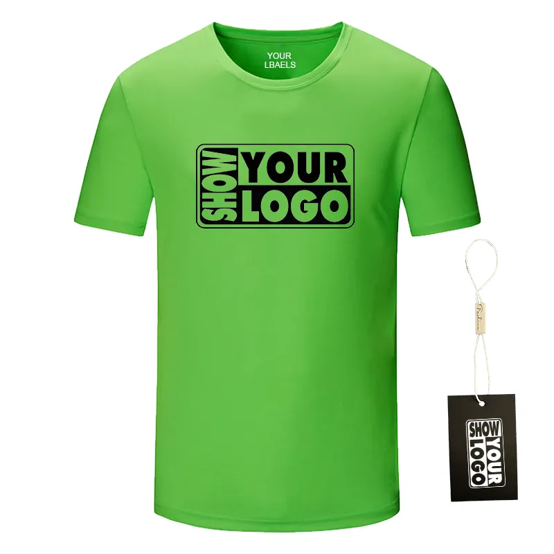 Camicie da allenamento per uomo ad asciugatura rapida con stampa personalizzata, magliette sportive ad asciugatura rapida traspiranti e etichette gratuite