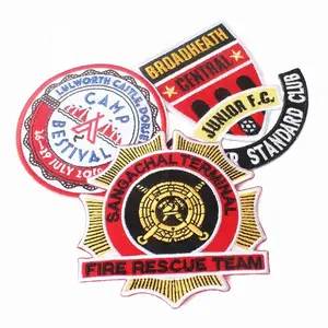 Embroidery Name Patch Garment Processing Accessories Design Custom Logo Embroidered Border Embroidery Patch For Clothing