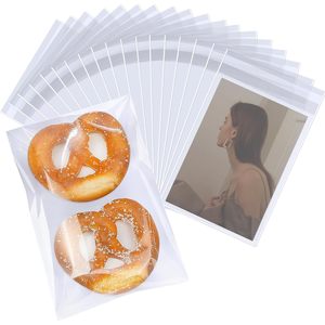 Self Sealing Durable BOPP Cellophane <b>Bags</b> 6''x9" 200 Pcs Heat <b>Seal</b> Cookie Treat <b>Bags</b> Clear Plastic Gift <b>Bags</b> for Snack Party - Product Image 1