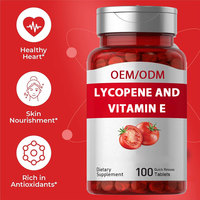 Comprimés de lycopène et de vitamine E pour adultes, protection double antioxydante contre les radicaux libres, OEM/ODM
