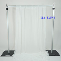 Kit de support télescopique robuste 10x10 pieds pour rideau de fond en tissu, avec poteaux en aluminium réglables, pour événements, fêtes et mariages (vente en gros)