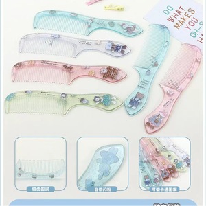 Transparent Cartoon Makeup <b>Comb</b> Small Portable Resin Travel <b>Comb</b> Cute Mini Design Individually Packaged - Product Image 1