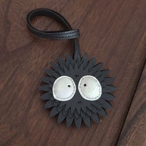 High Quality PU <b>Leather</b> Carabiner Keychain Handcrafted Black Coal Ball Bag Pendants Fashionable Accessories for Car <b>Key</b> Decor - Product Image 6