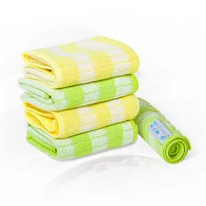 Factory Wholesale Kitchen Cleaning Towel Tea Dish Cloth Absorbent Bamboo Fiber Cleaning Cloths Microfiber Cleaning Cloth