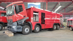 Mercedes Flughafen Feuerwehr auto Trocken pulver Feuerwehr auto - Product Image 5
