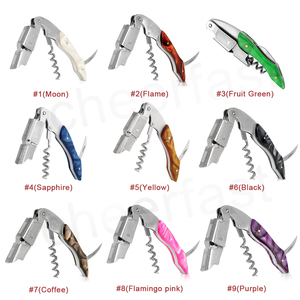 Le plus récent emballage en bois clé de vin tire-bouchon Souvenirs de mariage tire-bouchon ouvre-bouteilles de vin tire-bouchon manuel en acier inoxydable - Product Image 2