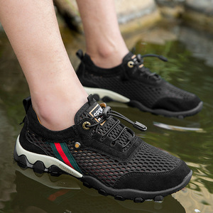 รองเท้าตาข่ายระบายอากาศแบบลำลองสำหรับผู้ชาย, รองเท้าตาข่ายระบายอากาศได้ดีรองเท้าเดินป่ากลางแจ้งเล่นกีฬาปีนเขาฤดูร้อน - Product Image 3
