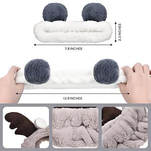 Manufacturer Cute Animal Spa Headband Cute Bunny Cartoon Wash Face Makeup Hair Band Headband Hair Decoration Wholesale - Product Image 6