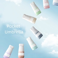 Crème solaire mignonne et compacte UV pluie ensoleillée poche pliante à double usage parapluie à impression personnalisée 6 plis