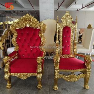 SMOOTH Indian Wedding Hotel Banquet Hall Decorative Lounge Burgundy Velvet Sofa - Product Image 6