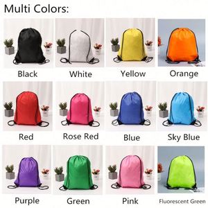 Design Custom Fashion <b>Drawstring</b> <b>Backpack</b> Waterproof Polyester for Traveling Sports with Printed Logo - Product Image 5