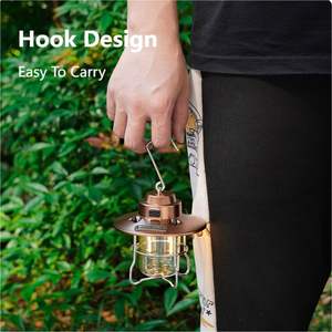 Lampe de camping LED sur pied, rechargeable intégrée, étanche, moderne, en métal, pour tente de camping, lampes portables, petites lanternes à main - Product Image 2