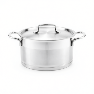 Meat Pot Crete Stainless Steel <b>Large</b> Roasting <b>Pan</b> With Lid For Cooking Meat And Vegetables - Product Image 2