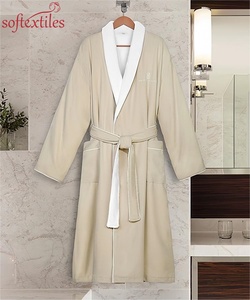 여성용 목욕 가운 럭셔리 하이 퀄리티 실크 목욕 가운 통기성 새틴 더블 레이어 사용자 정의 자수 목욕 가운 - Product Image 5