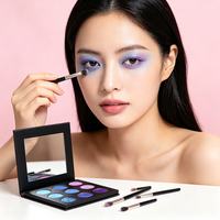 9 farben lidschatten palette make-up gepresstes pulver glitter lidschatten palette kosmetik lidschatten-herstellung