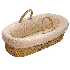 Baby Customizable Natural Baby Nursery Storage Basket Baby Changing Basket Straw Woven Baby Moses Basket