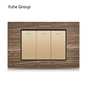 Panel de aluminio cepillado con cable, estándar americano, tomacorriente de pared de 118 mm, interruptor de tomacorriente de pared con carga rápida USB tipo C - Product Image 3