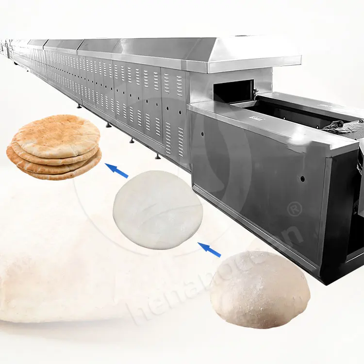 Máquina de fazer pão chapati OCEAN Líbano Máquina automática de pão pita árabe Naan para venda