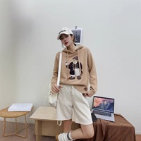 Suéteres de manga larga de Cachemira personalizados con modelos explosivos para hombre, suéter con patrón de oso con capucha para mujer