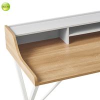 50% de réduction sur un bureau d'étude moderne et simple en bois avec étagère, poste de travail pour le bureau à domicile