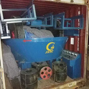 0,5-0.8TPH JXSC China Factory Rock Stone Gold Mining 1200 Wet Pan Grinding Mill para la venta