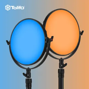 Tolifo สินค้าใหม่ R-S60RGB หลายสีวงกลมดวงจันทร์แสงรอบแผง LED สตูดิโอ RGB วิดีโอแสง RS60RGB