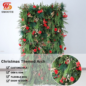 การตกแต่งพื้นหลังสำหรับบ้านและงานกิจกรรมการตกแต่งผนังผนังคริสต์มาสธีมดอกไม้ที่ราบรื่น - Product Image 2