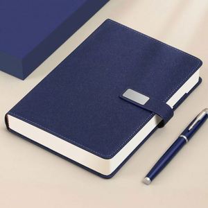 A5 Pu Leather Business Office Meeting Notebook Wholesale Hardcover Planner <b>Journal</b> Dairy - Product Image 2