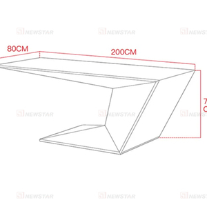 Newstar Boss Bàn đồ nội thất văn phòng tùy chỉnh bằng đá cẩm thạch trắng văn phòng CEO Chủ Tịch bàn sang trọng L hình dạng Hiện Đại Văn phòng điều hành bàn - Product Image 6