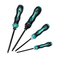 Tournevis Tuosen Tools à double usage, à manche télescopique magnétique isolé en PVC, plat et cruciforme