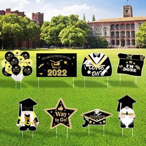 Outdoor Waterproof Eco-friendly <b>Custom</b> Logo and Printing Graduation Theme Plastic Printed Corrugated Yard Sign - Product Image 1