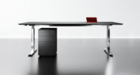 Bureau de direction moderne et luxueux, modulaire, extensible, avec armoire latérale convertible, hauteur réglable, table de PDG, espaces de travail corporatifs