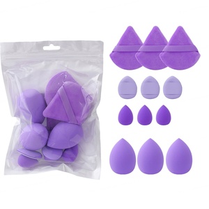 Houppettes de maquillage en velours mini, rondes, triangulaires, en forme de cœur, éponges douces pour le visage, personnalisables, pour poudre cosmétique - Product Image 4