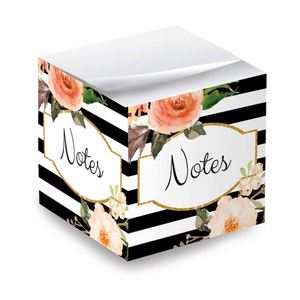Bloc-notes adhésifs en papier, nouveau design, 500 feuilles avec support en bois, bloc-notes personnalisé avec logo d'entreprise, cadeaux de fin d'année - Product Image 1