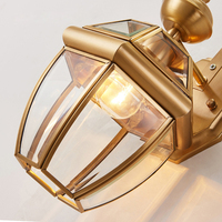 Lampe murale extérieure étanche en cuivre massif, éclairage extérieur pour villa, jardin, cour, balcon, allée, escalier et portail
