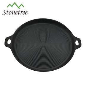 Poêle à frire ronde en fonte Offre Spéciale poêle à <span class=keywords><strong>pizza</strong></span> poêle avec poignées poêle à griller avec revêtement d'huile végétale poêle à frire - Product Image 5