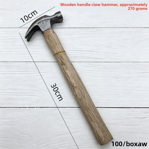 Martillo de garra de varios tamaños con mango de hierro (diseño de cabeza negra y mango rojo), cabeza de acero de alto carbono, garras antideslizantes para carpintería - Product Image 4