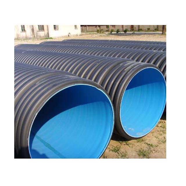 Tubería de alcantarilla de hdpe, tubería de plástico corrugado de doble pared HDPE usada para culvertas de hormigón en venta