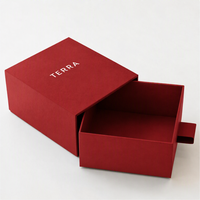 Boîtes cadeaux en carton rigide personnalisées avec logo, pour perruques, avec tiroir coulissant et poignée en ruban