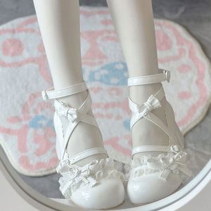 Modernas Zapatillas Mary Jane Estilo Coquette Lolita |   Zapatos de Plataforma con Lazo de Princesa |   Zapatos Planos con Punta Redonda y Tacón Grueso para Mujer, que Alargan la Pierna - Product Image 4