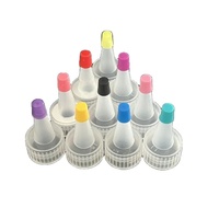 Tapones Yorker para Botellas de Tinta y Pintura con Boquilla Larga de 20mm 24mm 28mm 38mm, Colores Personalizados, para Pegamento y Pasta