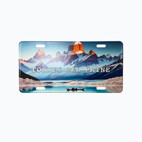 Plaque d'immatriculation de voiture personnalisée en aluminium avec impression UV, design vintage en relief, souvenir touristique d'Andorre