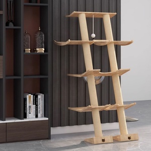 No Drills Needed <strong>Cat</strong> Climber <strong>Large</strong> Indoor Wooden <strong>Cat</strong> <strong>Tree</strong> Lean on the Wall Steady and Solid <strong>Cat</strong> <strong>Climbing</strong> Frame Against the Wall - Product Image 6