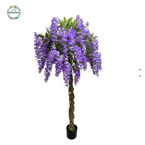 Grande Albero di Fiori di Ciliegio Artificiali Rossi, Rosa e Bianchi, Centrotavola Natalizio, Albero di Ciliegio Finto di 1,5 Metri - Product Image 3