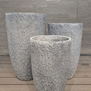 Macetas de Fibra de Arcilla de Alta Calidad, Estilo Europeo Moderno y Contemporáneo, Grandes, para Exteriores, con Autorriego, Orificio de Drenaje, para Interiores - Product Image 3