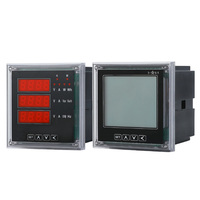 Panel Meter Digital Multifungsi 96x96 1000V dengan Layar LED Digital Cerdas RS485, Amperemeter Voltmeter
