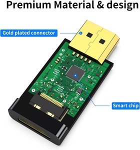 Adaptador de Pantalla DP a HDTV, Adaptador Pasivo Unidireccional Chapado en Oro de 24K, Compatible con <span class=keywords><strong>HP</strong></span> HDTV, AMD, NVIDIA, Dell GPU, PC de Escritorio - Product Image 4